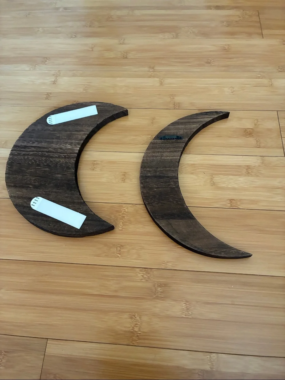 2 Piece Wood Moon Mirror Boho Wall Set